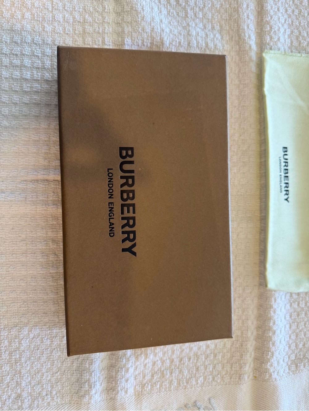 Burberry Beige Plaid Leather-Trim Wallet - Picture 2 of 6